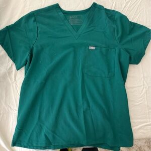 Figs Hunter Green Catarina Scrub Top